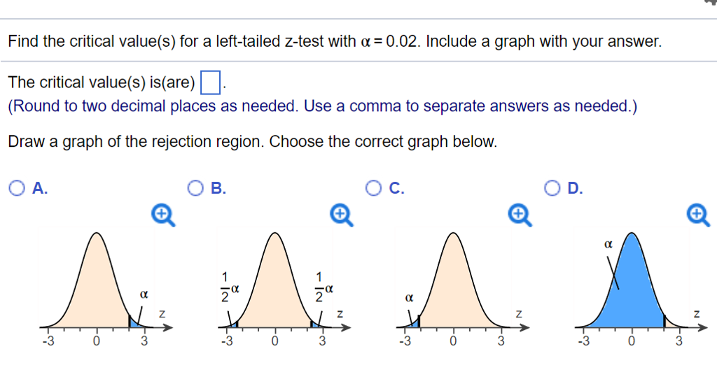 Solved Find The Critical Value(s) For A Left-tailed Z-test | Chegg.com