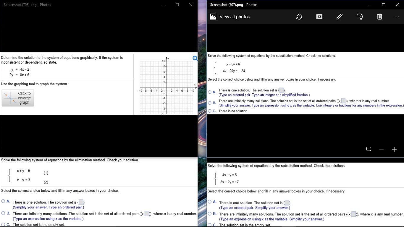 Solved Determine the solution to the system of equations | Chegg.com