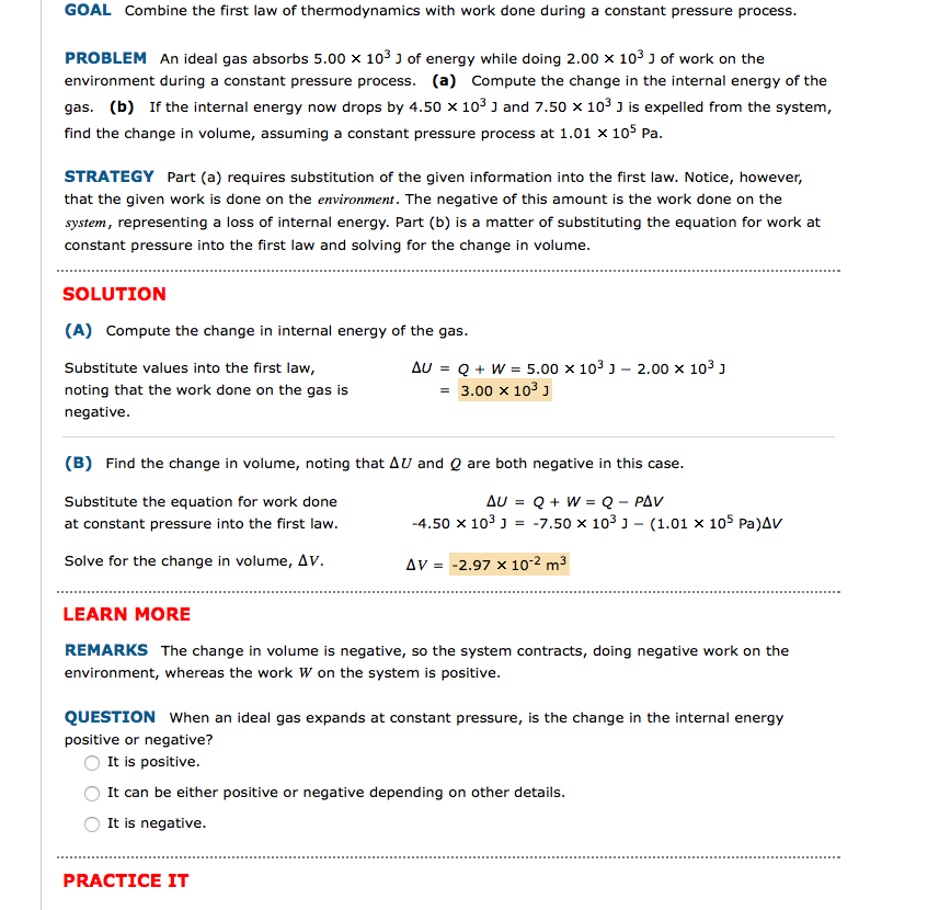 Solved GOAL Combine the first law of thermodynamics with | Chegg.com