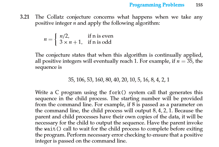 Solved 154 Chapter 3 Processes Programming Problems 3.19 | Chegg.com