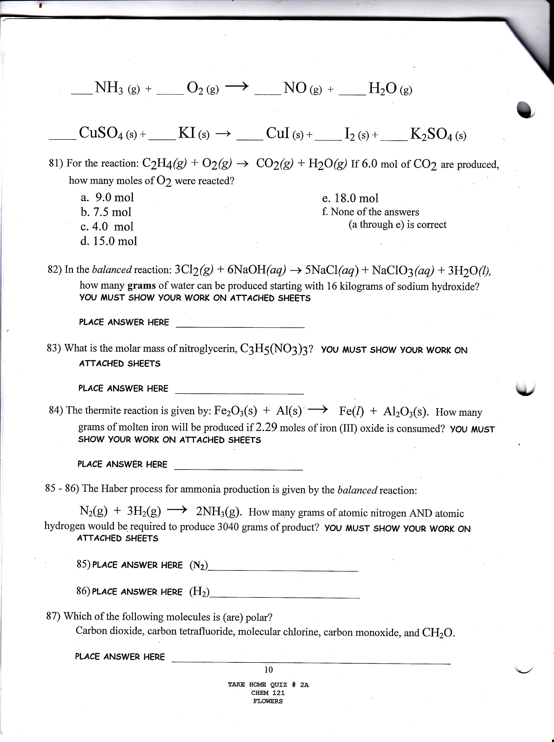 81 For the reaction C2H4 g 02 g CO2 g Chegg