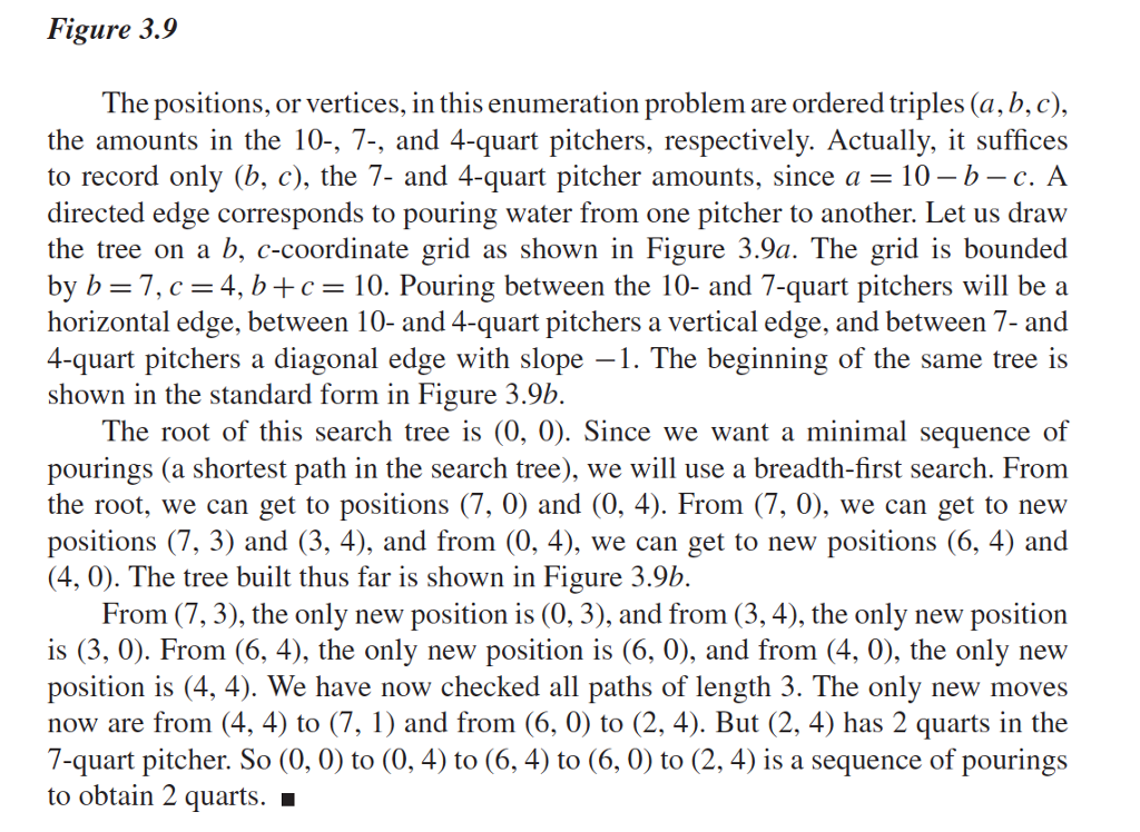 16. (a) Repeat Example 3 with pitchers of size 8, 5,