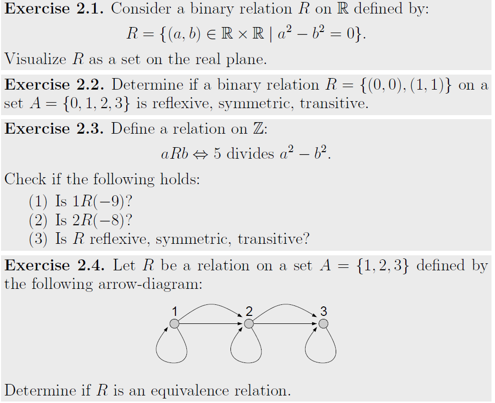 Solved Consider A Binary Relation R On R Defined By R 8352