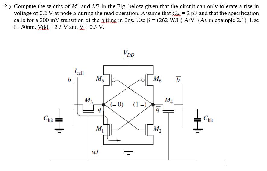 2.) Compute the widths of M and MB in the Fig. below | Chegg.com