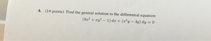 Solved Find the general solution to the differential | Chegg.com