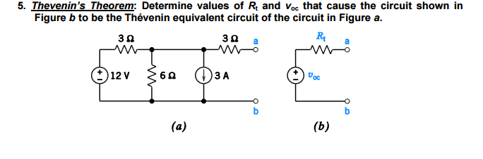 Solved Determine Values Of R T And V Oc That Cause The