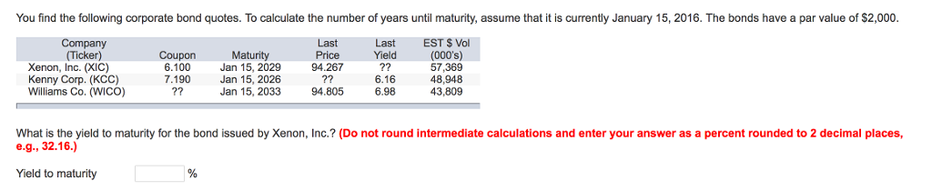 Solved You find the following corporate bond quotes. To | Chegg.com