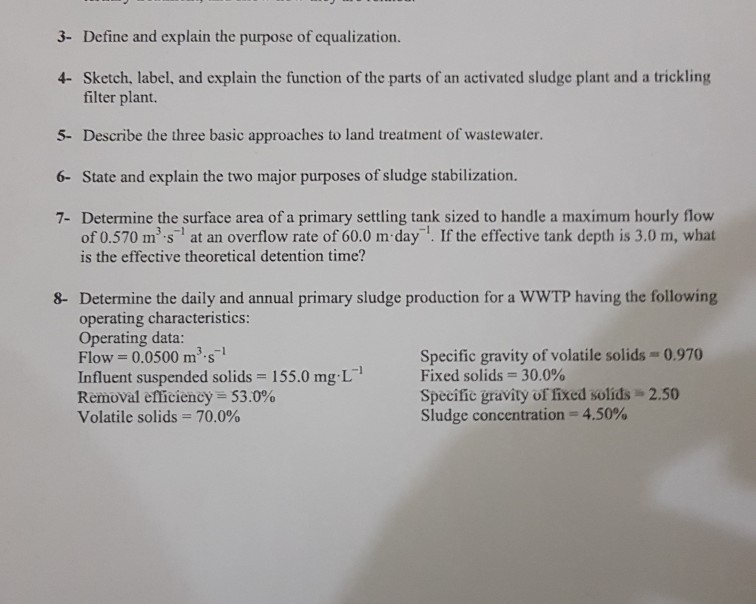 Solved 3 Define and explain the purpose of equalization. 4