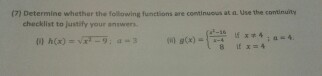 Solved Determine whether the following functions are | Chegg.com