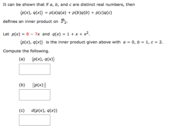 Solved It Can Be Shown That If A, B, And C Are Distinct Real | Chegg.com