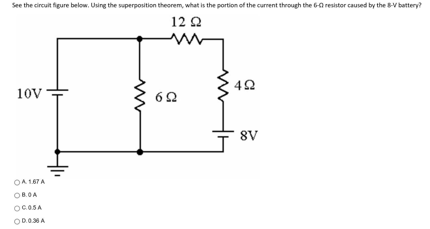 Solved See the circuit figure below. Using the superposition | Chegg.com