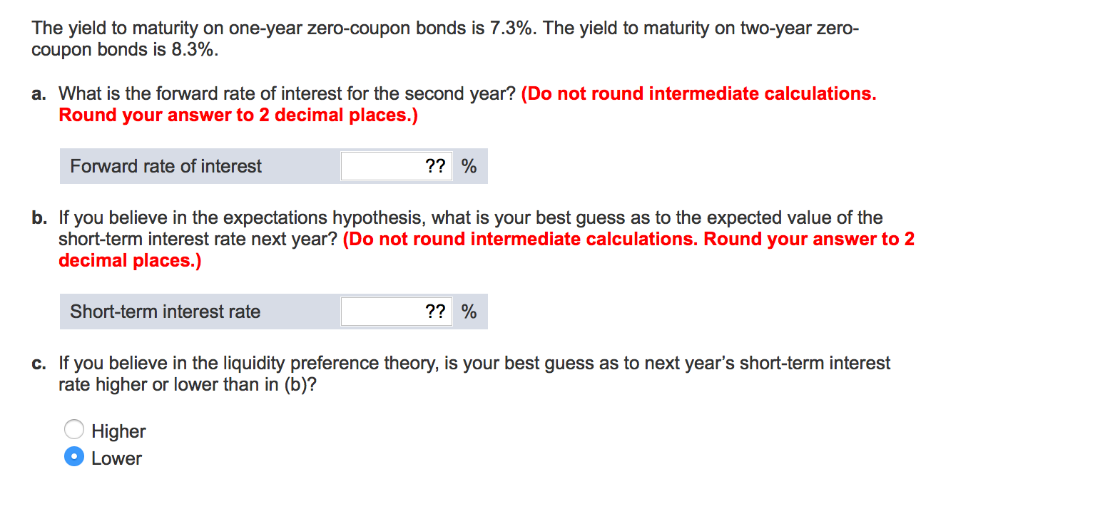 Zero Coupon Bond Calculator