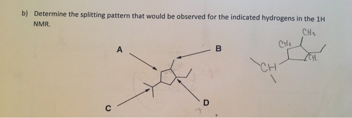 Solved Determine the splitting pattern that would be | Chegg.com