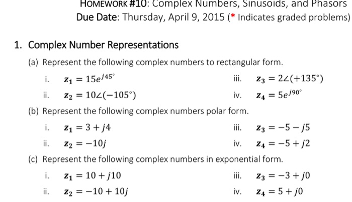 Polar and rectangular clearance forms of complex numbers