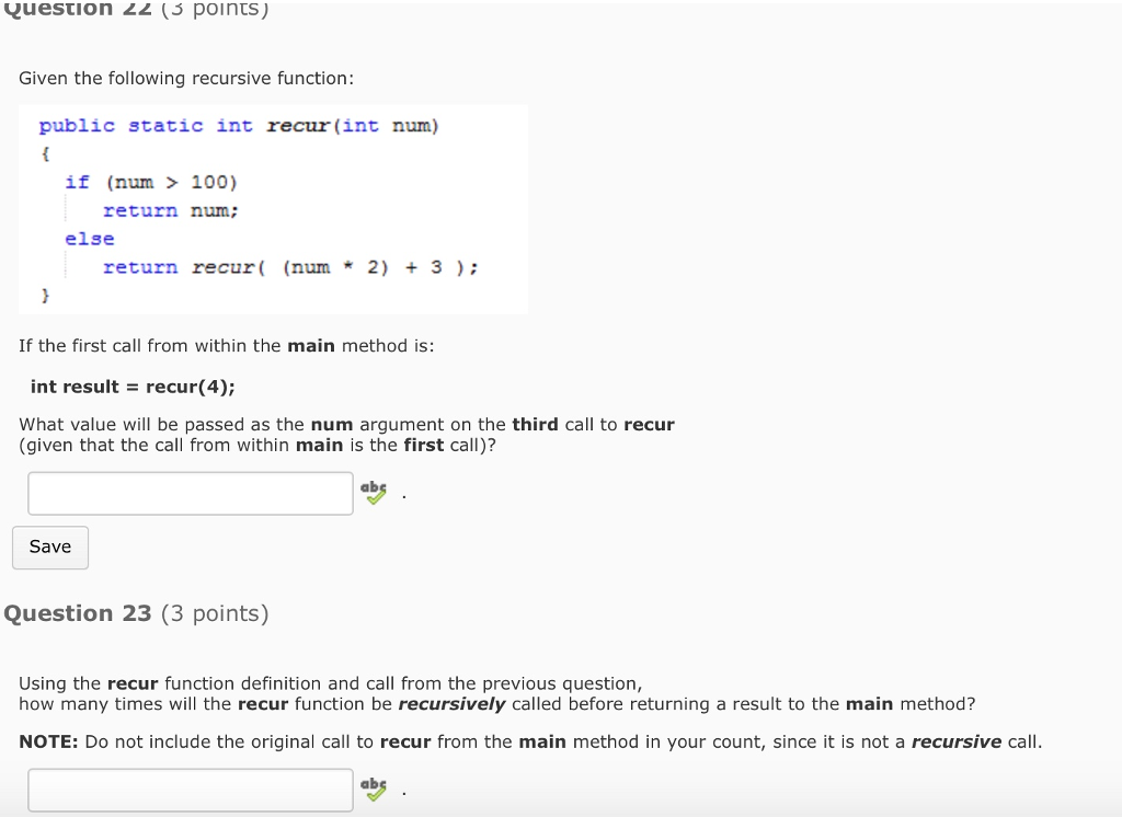 solved-5-consider-the-following-recursive-function-fun-x-chegg