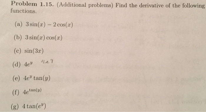 find the derivative of sin 3x cos 3x