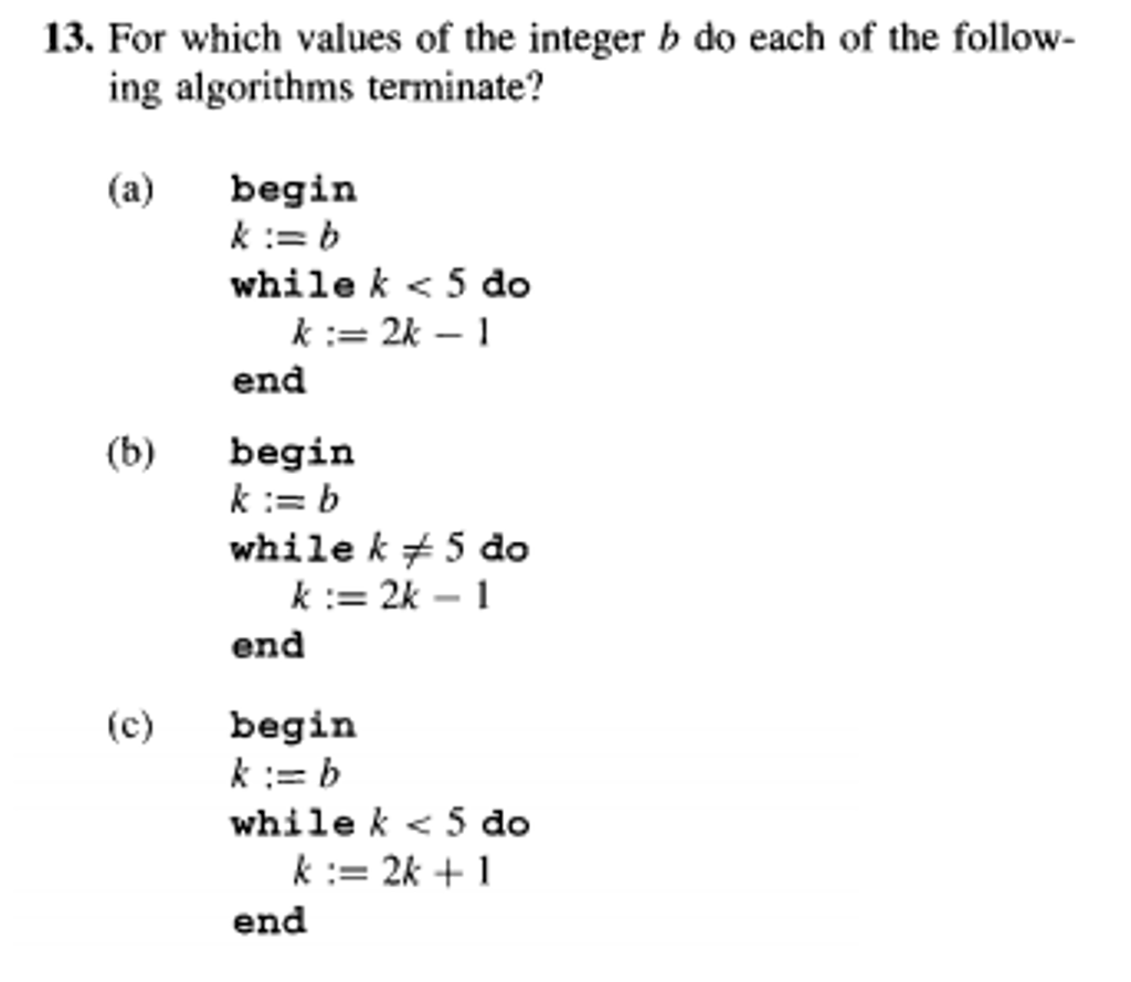 Solved For Which Values Of The Integer B Do Each Of The | Chegg.com