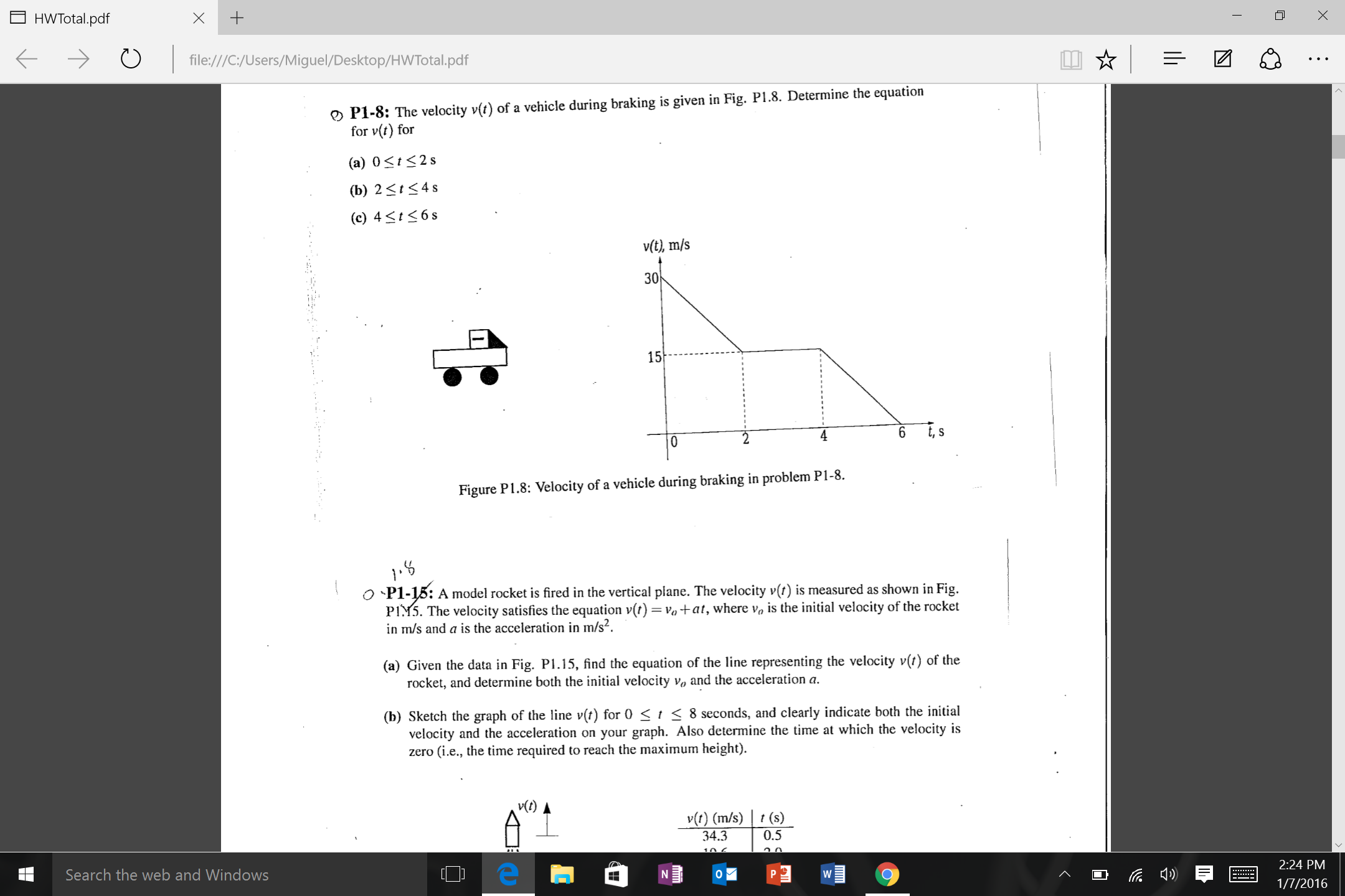 Solved A model rocket ois fired in the veritcal plane. | Chegg.com