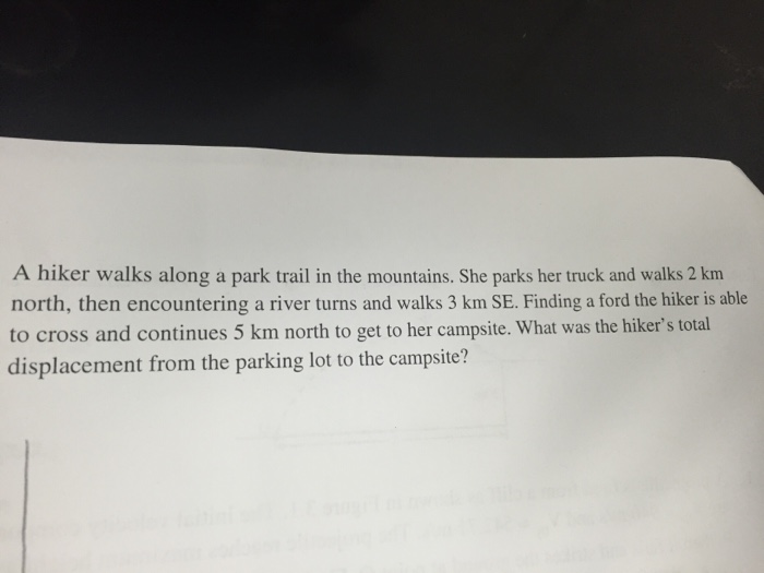 Solved A Hiker Walks Along A Park Trail In The Mountains. | Chegg.com