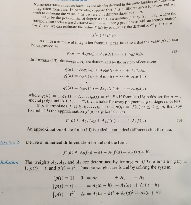 numerical differentiation solved examples pdf