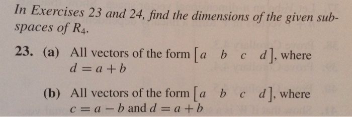 Solved In Exercises 23 And 24, Find The Dimensions Of The | Chegg.com