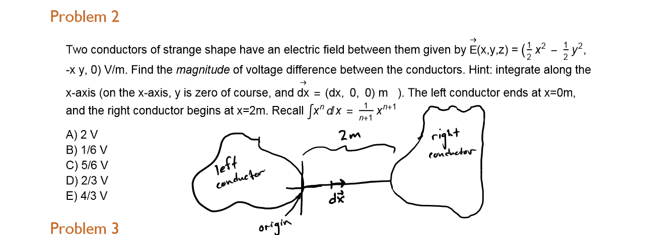 Solved Two Conductors Of Strange Shape Have An Electric | Chegg.com