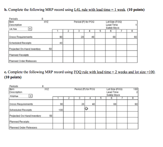 Solved Q5) a. Complete the following MRP record using POQ | Chegg.com