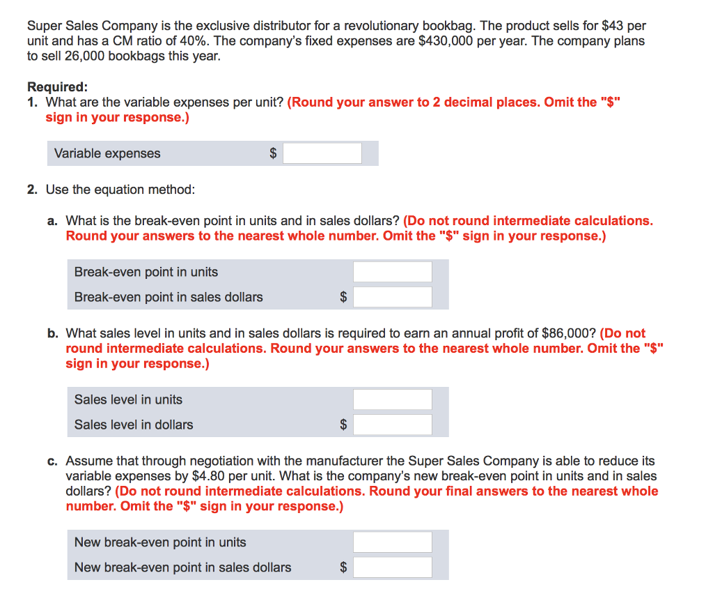 Solved Super Sales Company is the exclusive distributor for