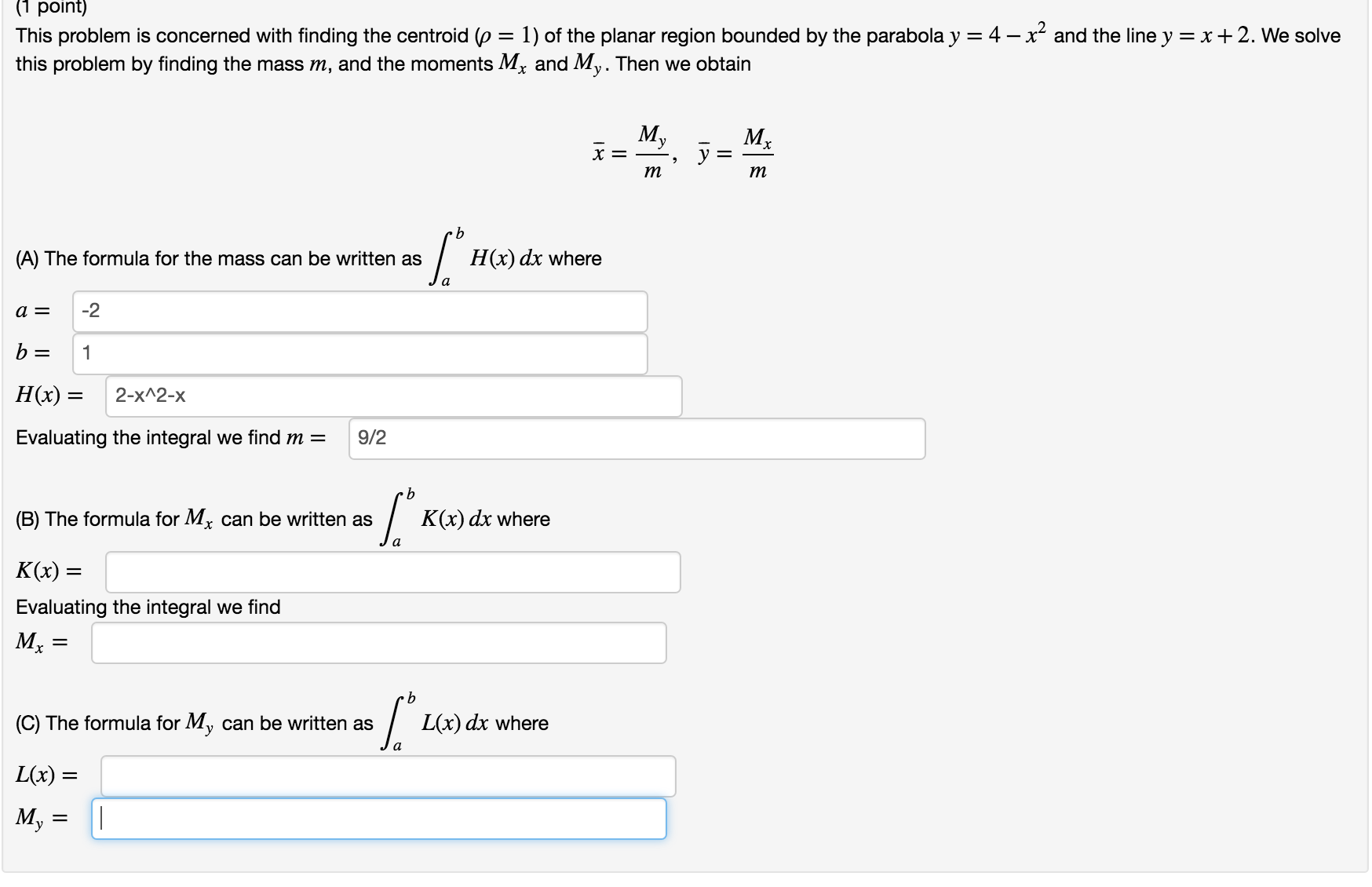 Solved This problem is concerned with finding the centroid | Chegg.com