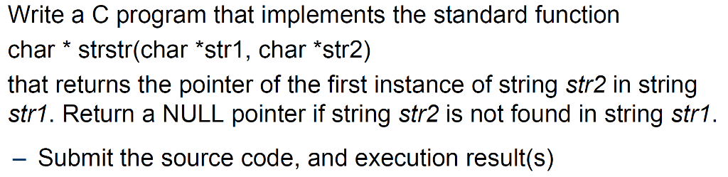 Solved Write A C Program That Implements The Standard 2538