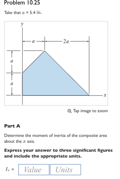 Solved Problem 10.25 Take That A 5.4 In. 2a Q Tap Image To 