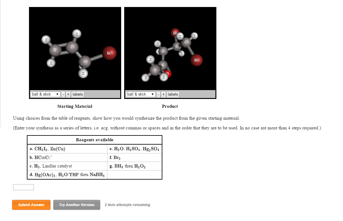 Solved Using Choices From The Table Of Reagents Show How Chegg Com