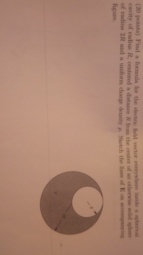 Solved (20 points) Find a formula for the electric field | Chegg.com