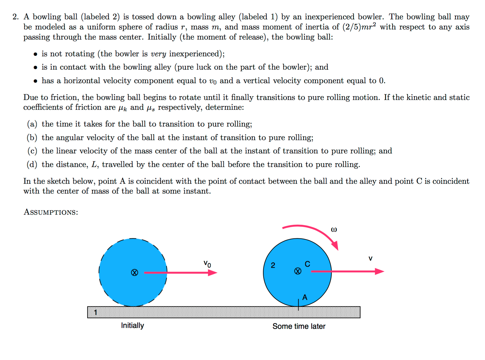 a-bowling-ball-labeled-2-is-tossed-down-a-bowling-chegg