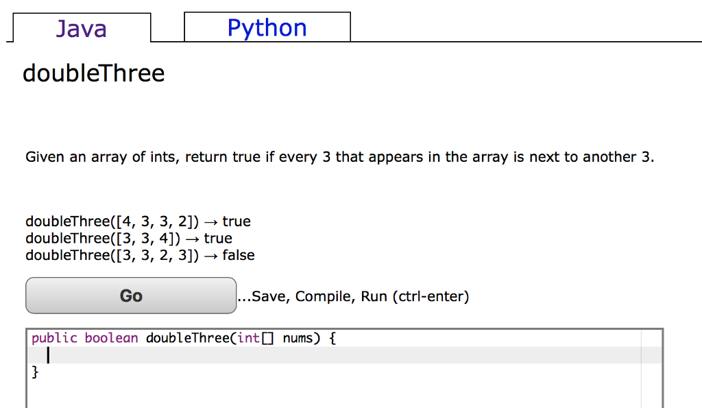 Solved Help me with java coding bat activities. | Chegg.com