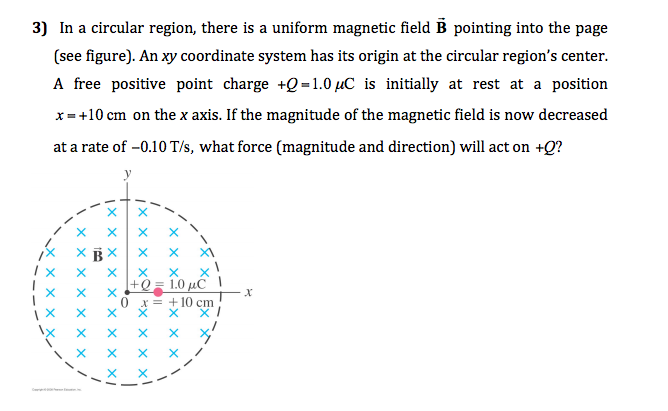 Solved In a circular region, there is a uniform magnetic | Chegg.com