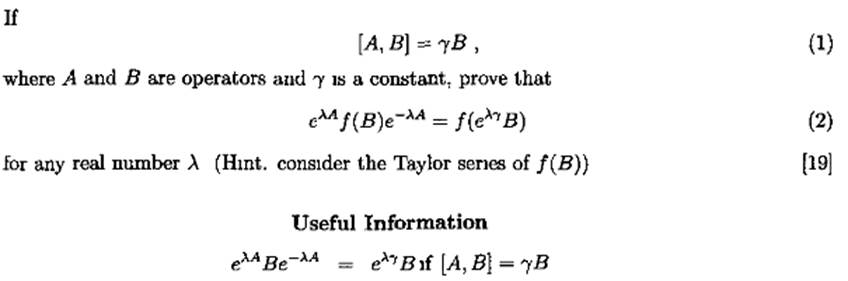 Solved If [A, B] = gamma B, where A and B are operators and | Chegg.com