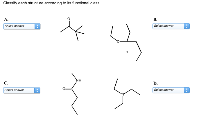 Classify Each Structure According To Its Functional Chegg 