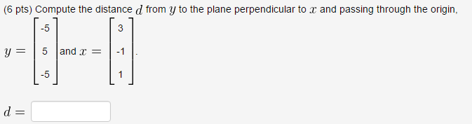 Solved Compute The Distance D From Y To The Line Through U | Cheggcom