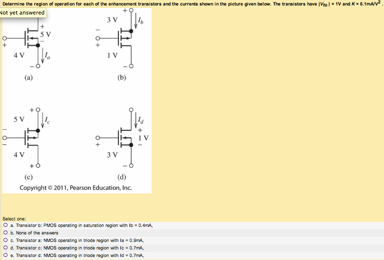 Solved The characteristic curves of certain NMOS transistor | Chegg.com
