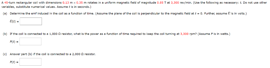 Solved A 45-turn rectangular coil with dimensions 0.13 m | Chegg.com