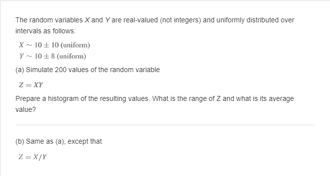 Solved The random variables X and Y are real-valued (not | Chegg.com