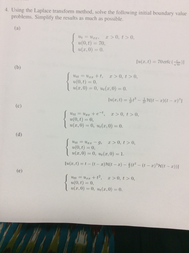 Solved Chapter 9 Methods of Integral Transform Utt = Uxx, x | Chegg.com