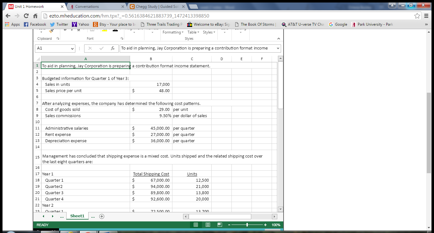 Solved Analyze a mixed cost using the highlow method.