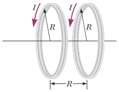 Solved Two Identical, Flat, Circular Coils Of Wire Each Have | Chegg.com