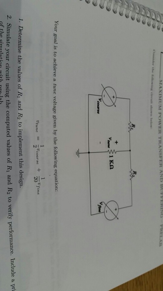 Solved Consider The Following Circuit Shown Below: Your | Chegg.com