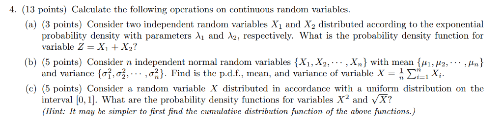 Solved 4. (13 points) Calculate the following operations on | Chegg.com