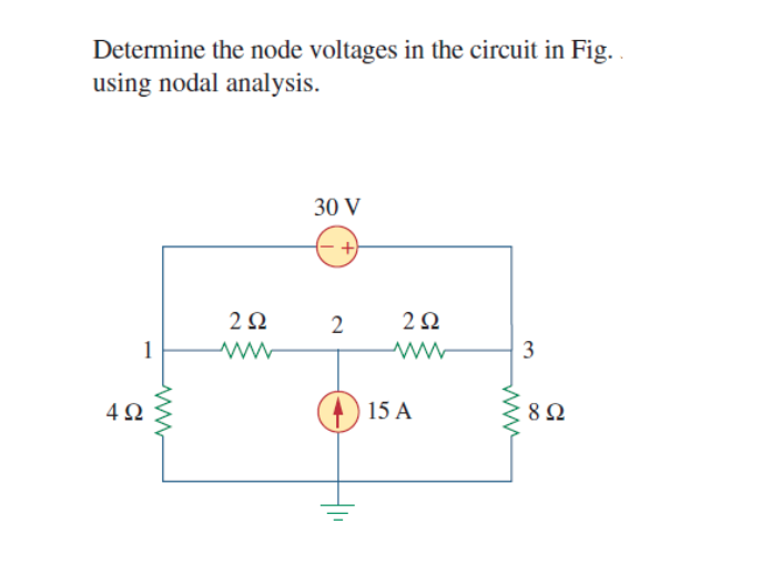 Solved Determine the node voltages in the circuit in Fig | Chegg.com