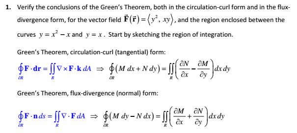 Solved Verify the conclusions of the Green's Theorem, both | Chegg.com