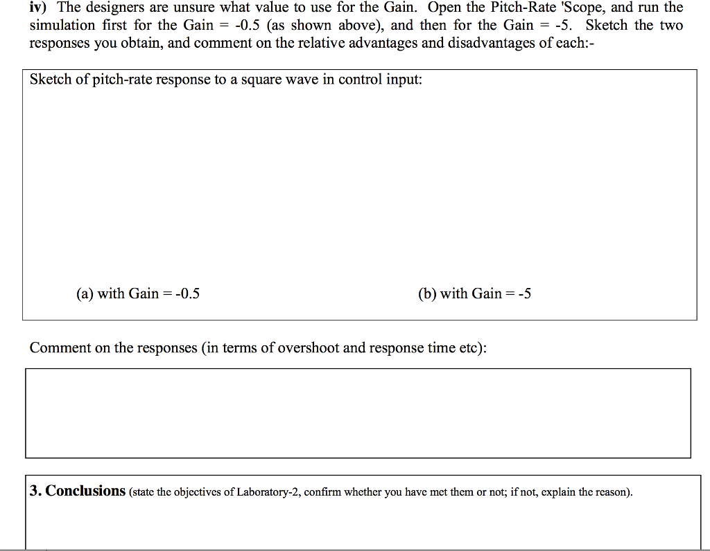 2.3 SIMULATING THE PITCH-RATE CONTROL SYSTEM The | Chegg.com